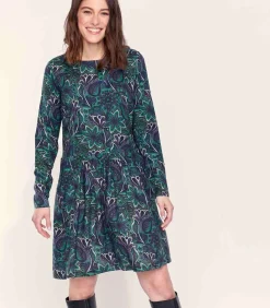 La Fiancée Bedrukte jurk Ecovero OKI darkGreen Sale
