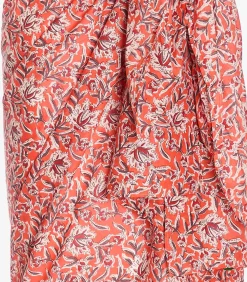 La Fiancée Bedrukte pareo van biologisch katoenen voile SARONG orange Best