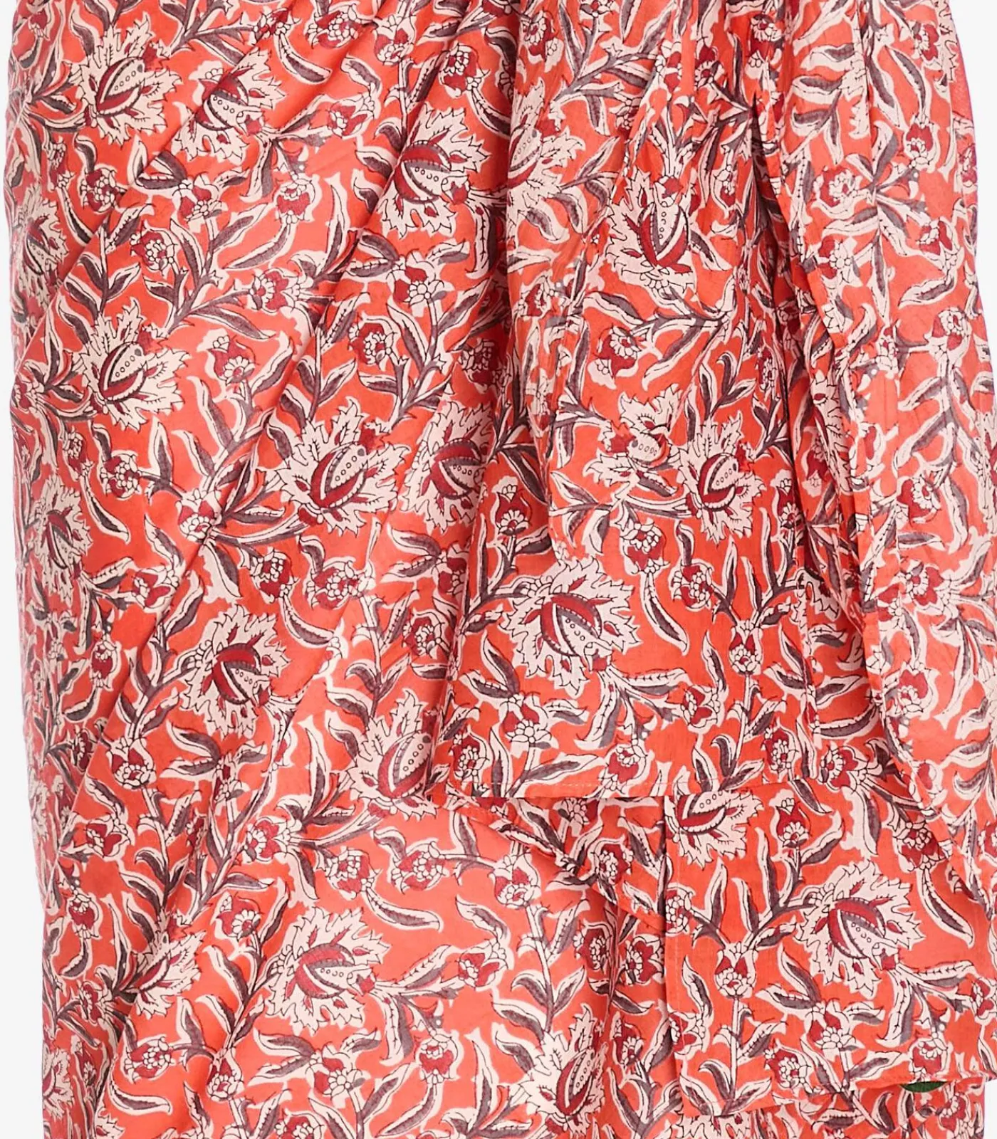 La Fiancée Bedrukte pareo van biologisch katoenen voile SARONG orange Best