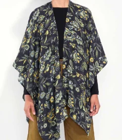 La Fiancée Bedrukte poncho MILO black Sale