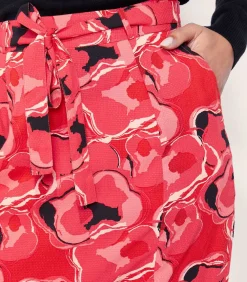 La Fiancée Bedrukte rok AKASH red New