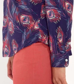 La Fiancée Bedrukte vloeibare blouse FEBY violet Outlet