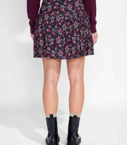 La Fiancée Bedrukte vloeibare korte rok PATNA darkGrey Clearance