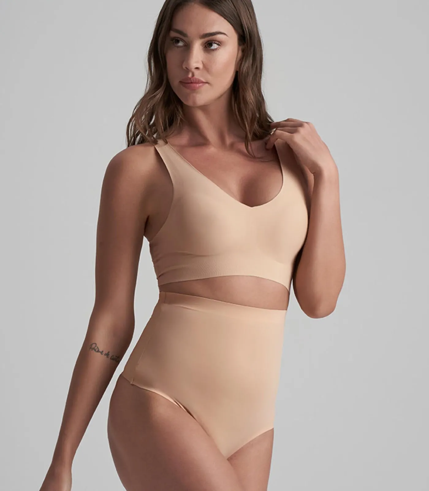 Bye Bra Bh Top V-Hals beige Discount
