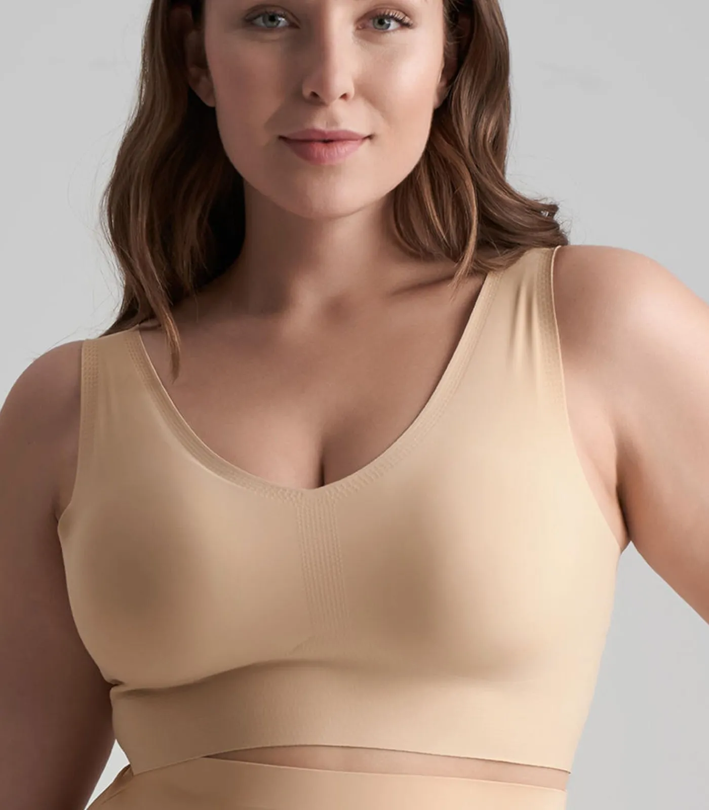 Bye Bra Bh Top V-Hals beige Discount