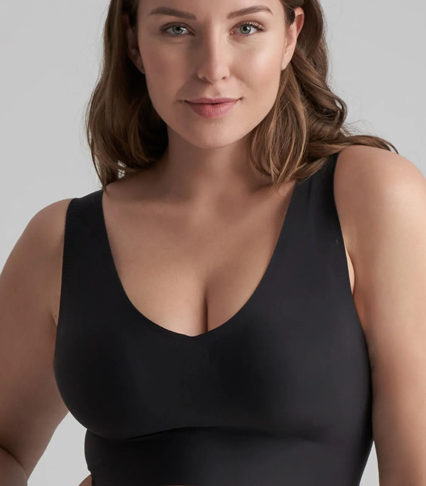 Bye Bra Bh Top V-Hals black