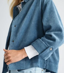 Marie Méro Blauw bloesjasje in velours blueJeans Online