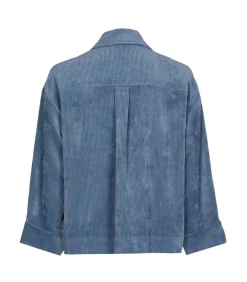 Marie Méro Blauw bloesjasje in velours blueJeans Online