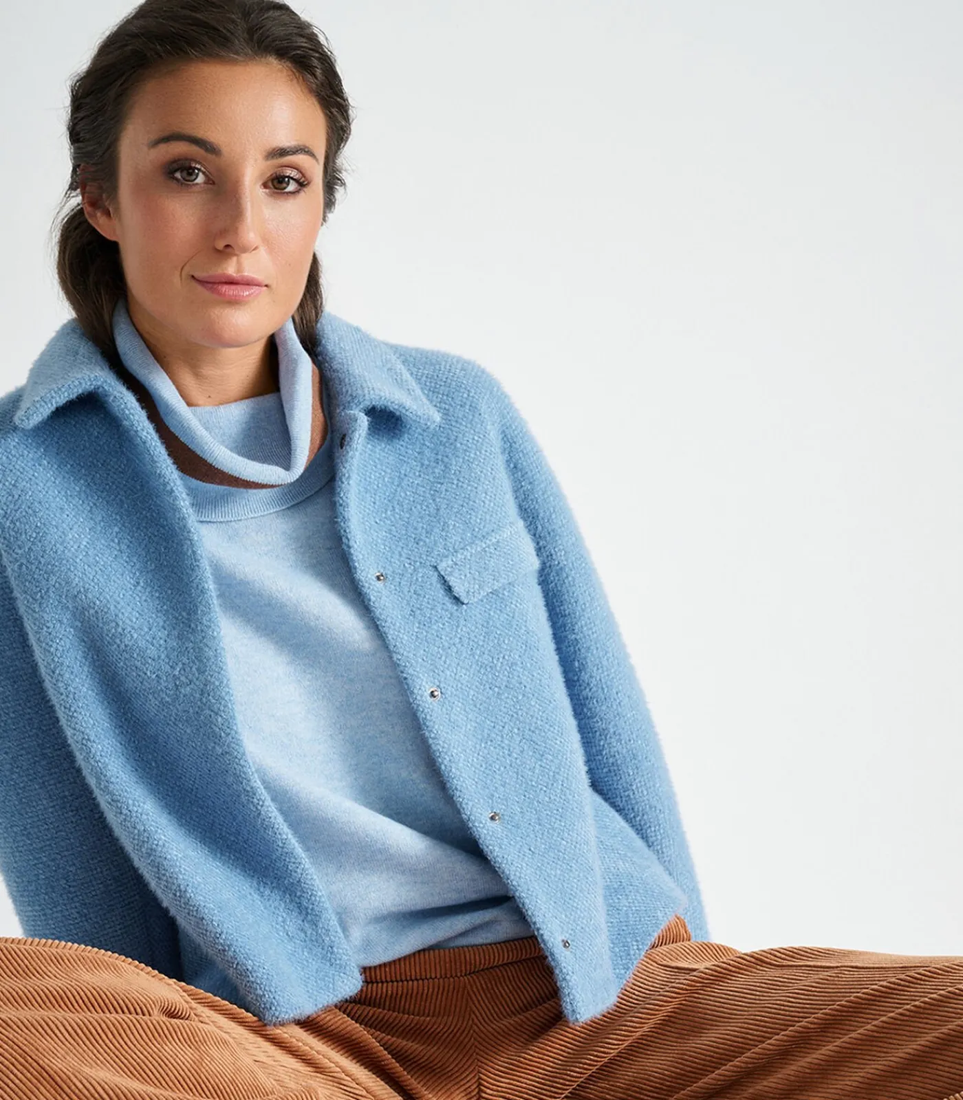 Marie Méro Blauw kort jasje blue