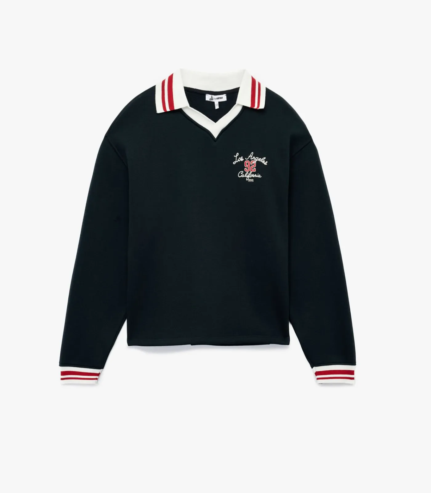 Koton Blauw Oversized Sweatshirt Lange Mouwen Met Borduursel navyBlue New
