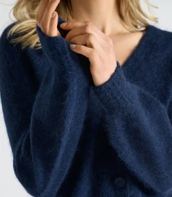 Marie Méro Blauwe cardigan met knoopsluiting blueJeans Hot
