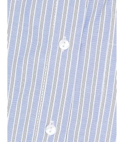 J&JOY Blauw-wit gevoerde damesblouse blue Best