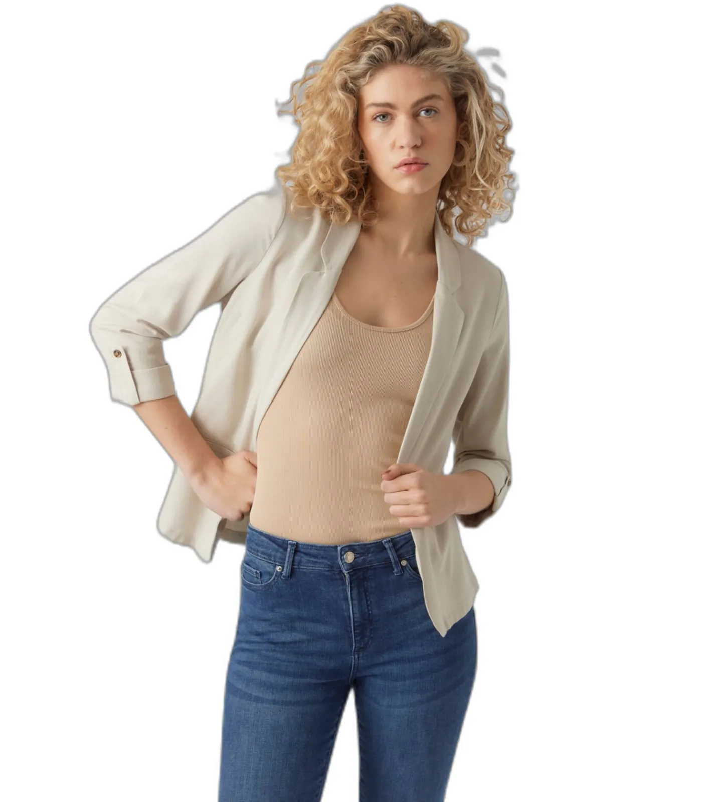 Vero Moda Blazer 3/4 vrouw Jesmilo Loose white Sale