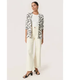 Soaked in Luxury Blazer met print voor dames Shirley beige Hot