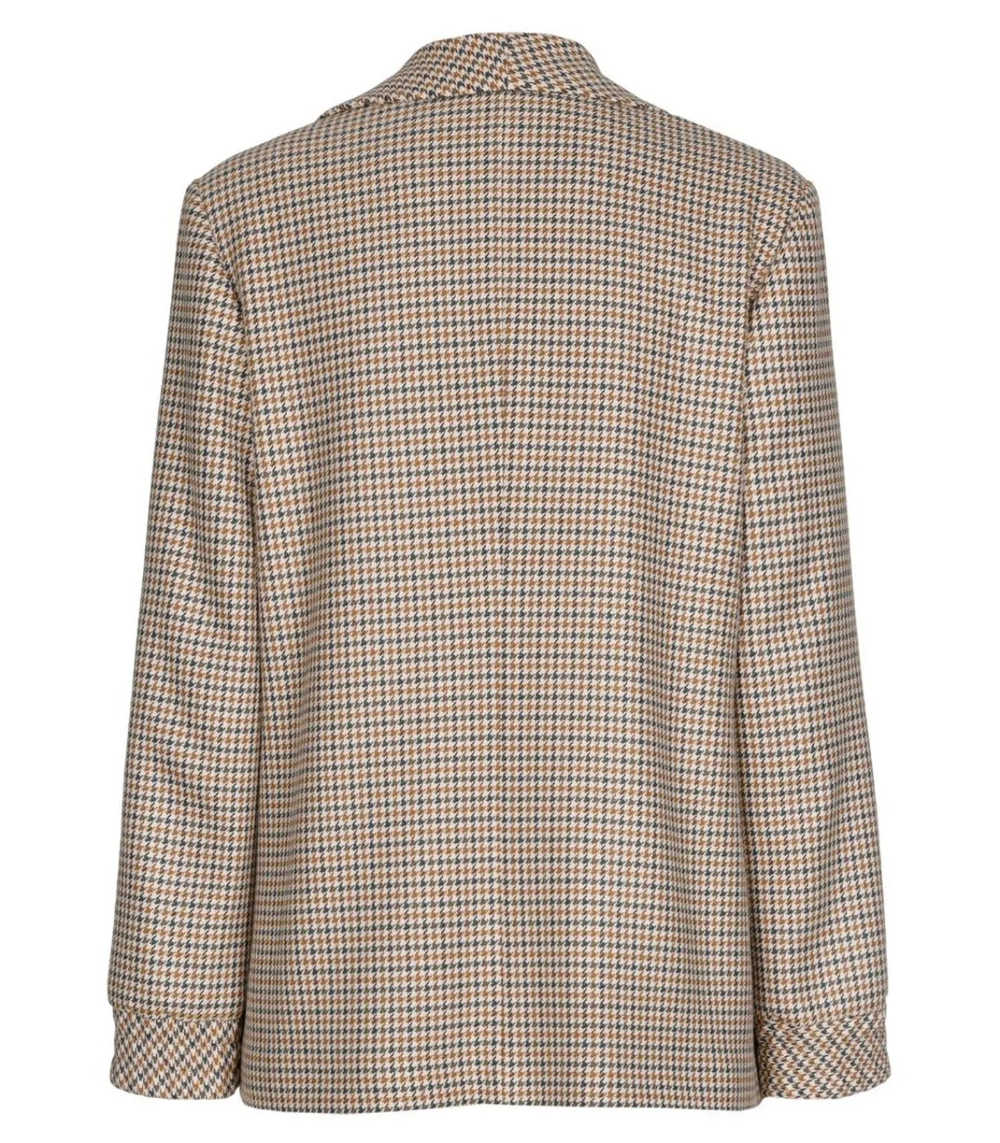 Marie Méro Blazer met ruitjes zonder knoopsluiting camel Online