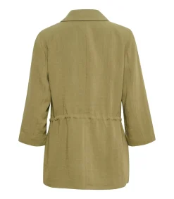 Soaked in Luxury Blazer met trekkoord voor dames Camile green Hot