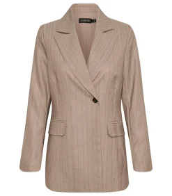 Soaked in Luxury Blazer voor dames Charvi Corinne beige New