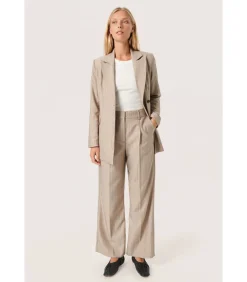 Soaked in Luxury Blazer voor dames Charvi Corinne beige New