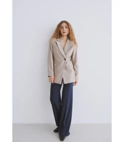 Soaked in Luxury Blazer voor dames Charvi Corinne beige New