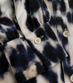 Marie Méro Bloes met blauw en beige dierenprint blue Sale