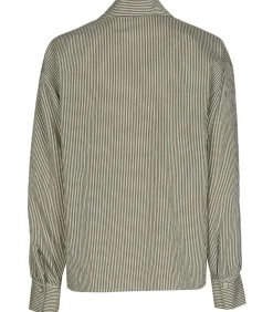 Marie Méro Bloes met groene strepen in loose fit green Outlet