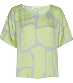 Marie Méro Bloesje met grijze en limoenkleurige print lightGreen Best