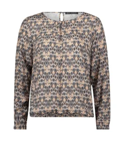 Betty Barclay Blouse in shirtstijl gray/beige Clearance