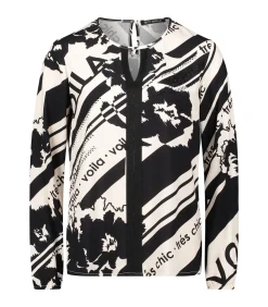 Betty Barclay Blouse in shirtstijl white/black