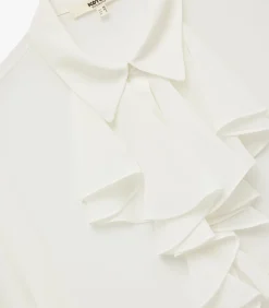 Koton Blouse Lange Mouwen Volants Kraag white Outlet