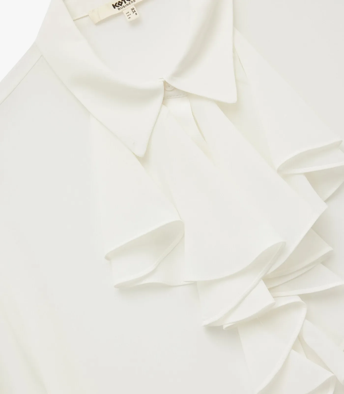 Koton Blouse Lange Mouwen Volants Kraag white Outlet