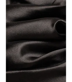 Goddiva Blouse Met Korte Mouwen “One Shoulder Puffed Satin Sleeve Asymmetric Scuba Top” black New