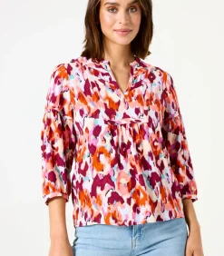 Garcia Blouse met print red Online