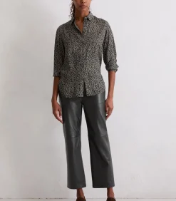 Marc O'Polo Blouse met relaxte print darkGrey Discount
