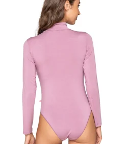 LUNA Body met lange mouwen en opstaande kraag MICRO TOUCH pink Hot