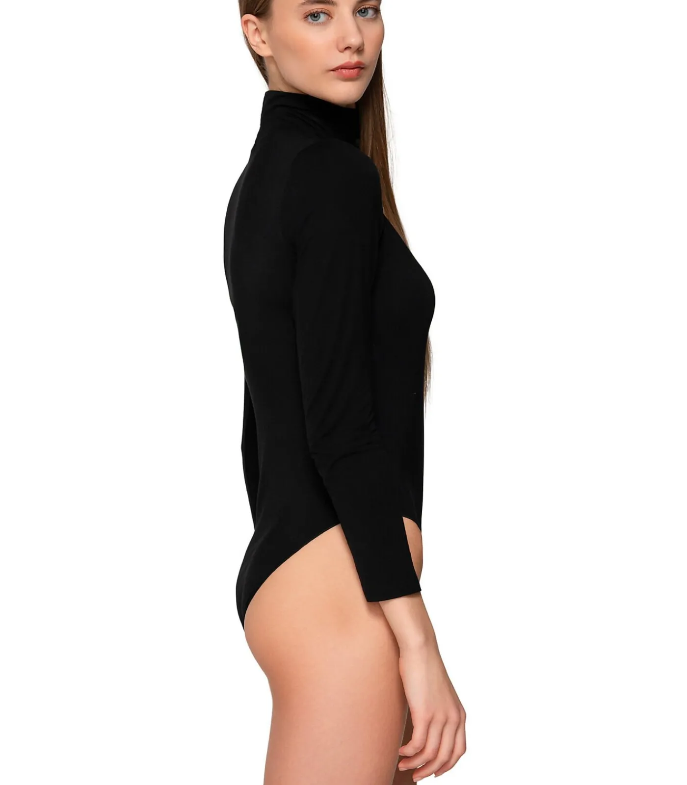 LUNA Body met lange mouwen en opstaande kraag MICRO TOUCH black Outlet