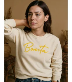 J&JOY Bonita damessweater met schoudervullingen beige Discount