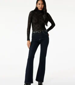 Koton Bordeaux Blouse Lange Mouwen Dikke Kraag Kant black Online