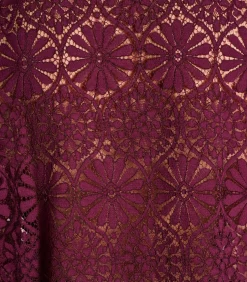 La Fée Maraboutée Bordeaux kanten blouse met volant brown New
