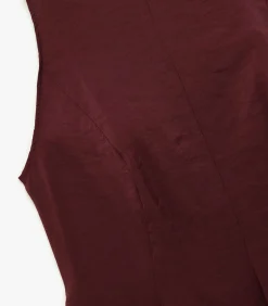 Koton Mouwloze Peplum Blouse bordeaux Best