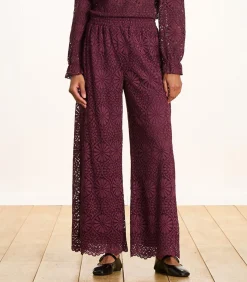 La Fée Maraboutée Bordeaux rechte broek van kant brown Sale