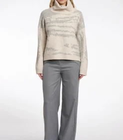 Rino&Pelle Boxy gebreide trui met col Berkengrijs XS beige Best