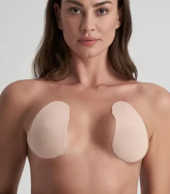 Bye Bra Breast Lift Pads + Satijnen Tepelbedekkers beige Clearance