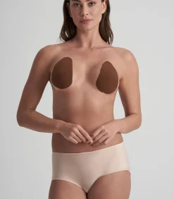 Bye Bra Breast Lift Pads + Satijnen Tepelbedekkers brown Best