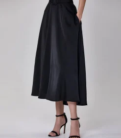 Smart & Joy Brede riem uitlopende rok black Hot