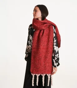 La Fée Maraboutée Be rode omkeerbare sjaal red Sale
