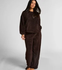 Hunkemöller Broek Fluffy Fleece brown Clearance