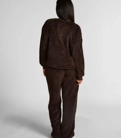 Hunkemöller Broek Fluffy Fleece brown Clearance