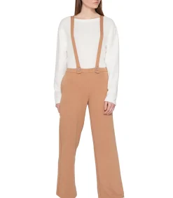 LUNA Broek met salopette Sweetened brown