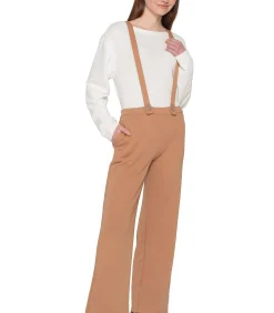 LUNA Broek met salopette Sweetened brown