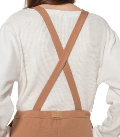 LUNA Broek met salopette Sweetened brown